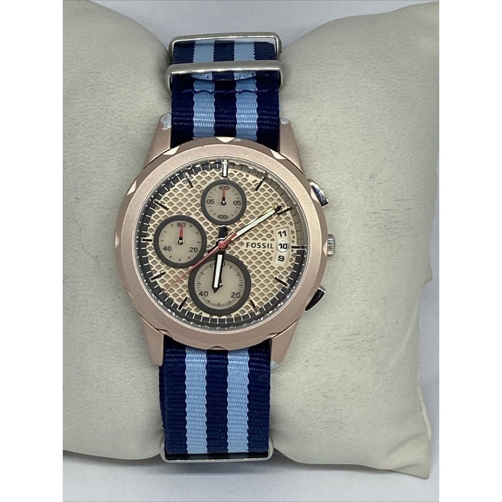 Fossil ES4172 Women Nylon Multicolored Gold Analog